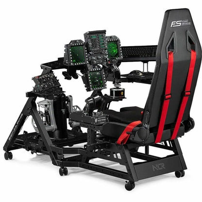 Flight Seat Pro with military-style multi-screen setup and controls-alternate-image5