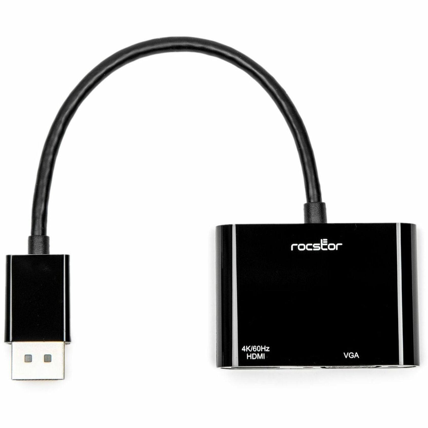Rocstor DisplayPort To HDMI VGA Adapter - 4K 60Hz (Y10A295-B1)