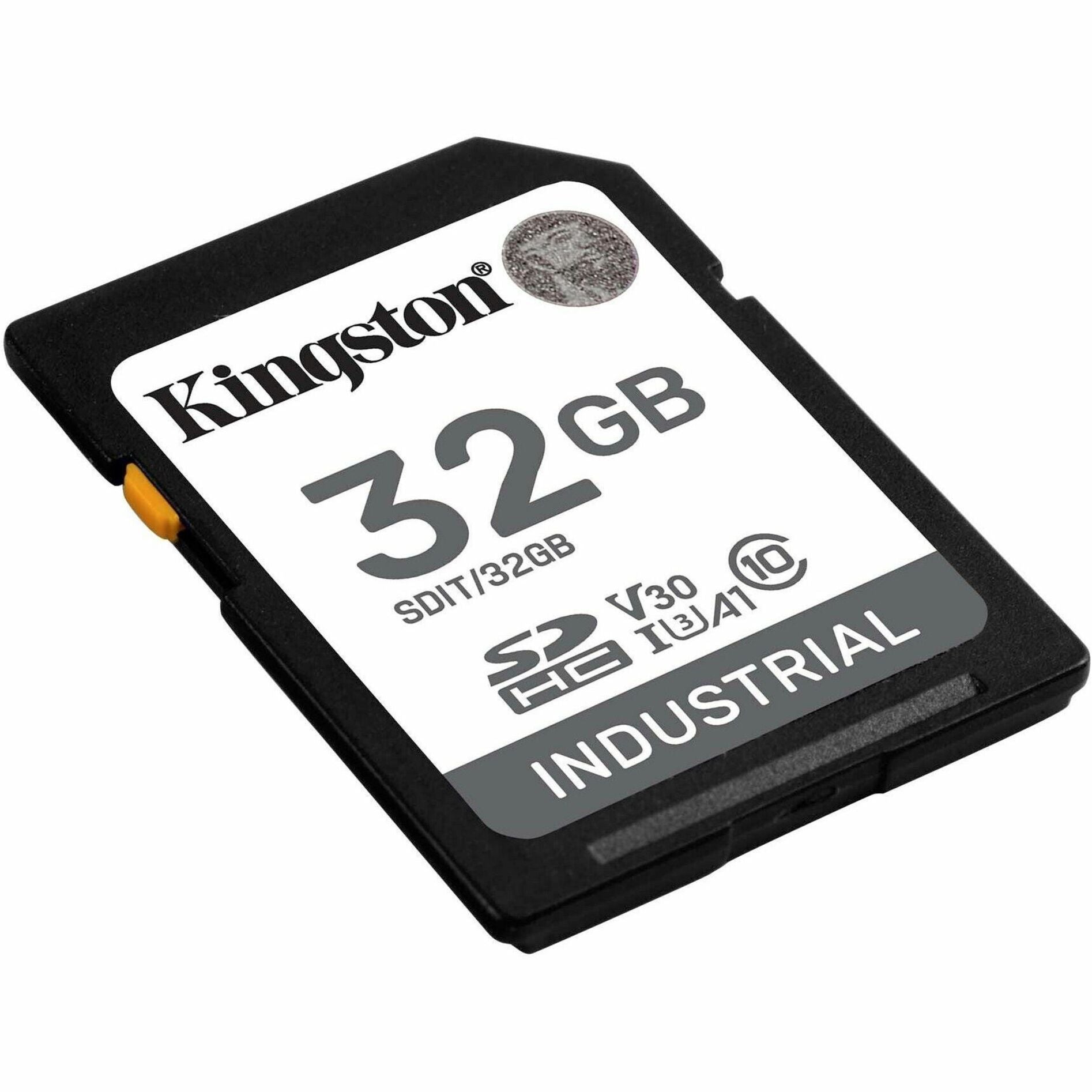 Kingston Industrial 32GB SDHC Memory Card, Class 10/UHS-I U3, V30