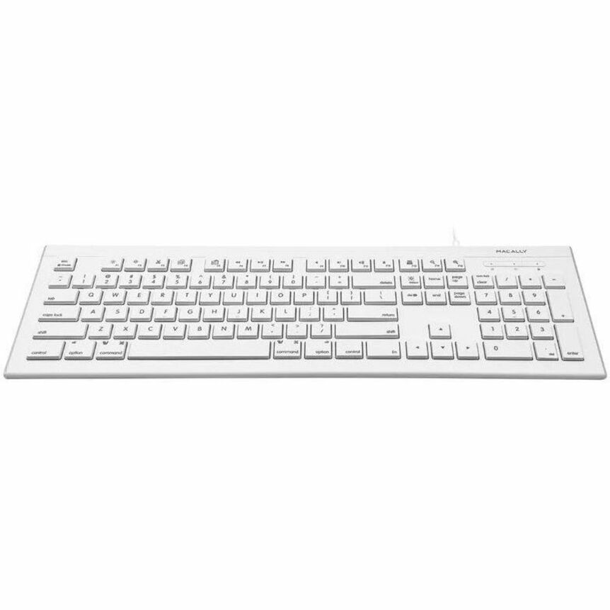 Macally UCMKEYE Keyboard, Full-size Keyboard with Multimedia Hot Keys