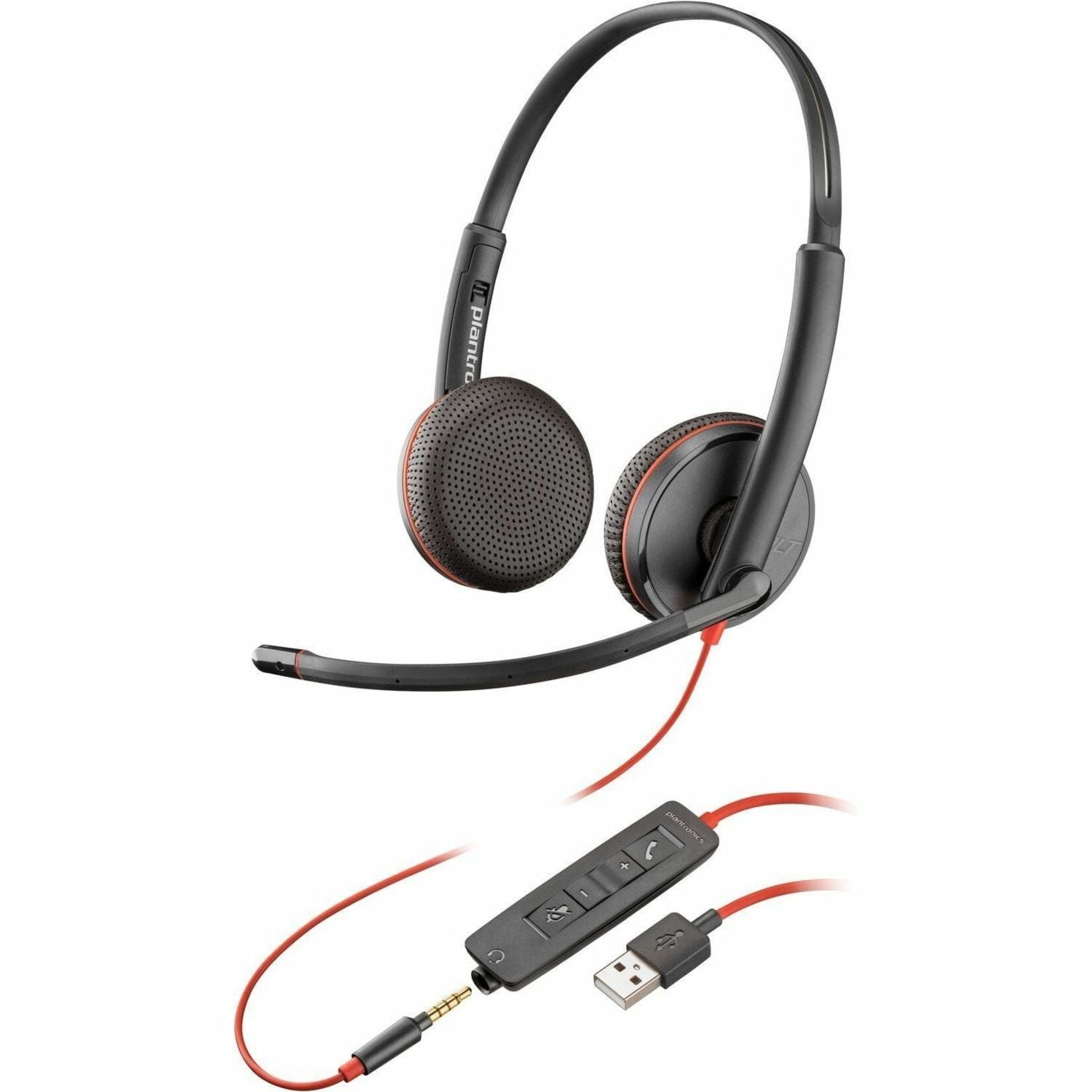 Poly Blackwire 3225 Stereo USB-A Headset TAA (Bulk) (8M3Y5A6#ABA)