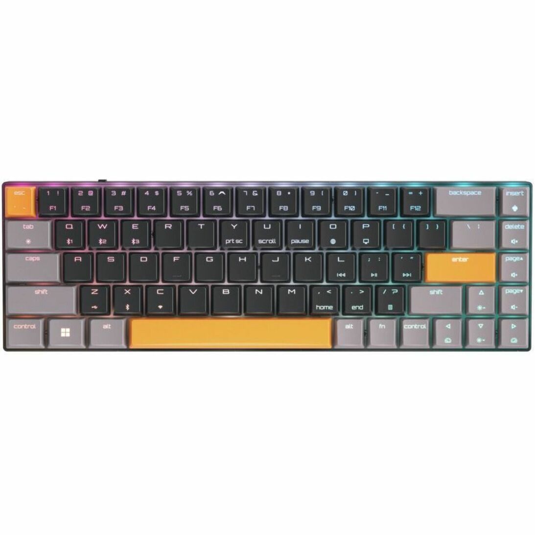 CHERRY MX-LP 2.1, WIRELESS, Bluetooth, MX LOW PROFILE SPEED RGB SWITCH, Black, For Office and Gaming (G80-3860LVAUS-2)