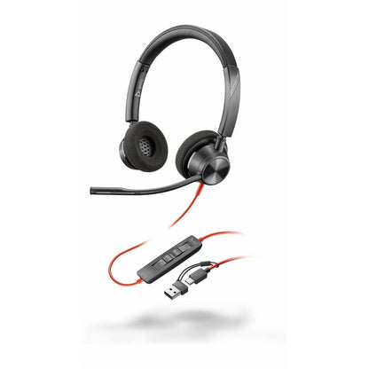 Poly Blackwire 3320 Microsoft Teams Certified Stereo USB-C Headset
