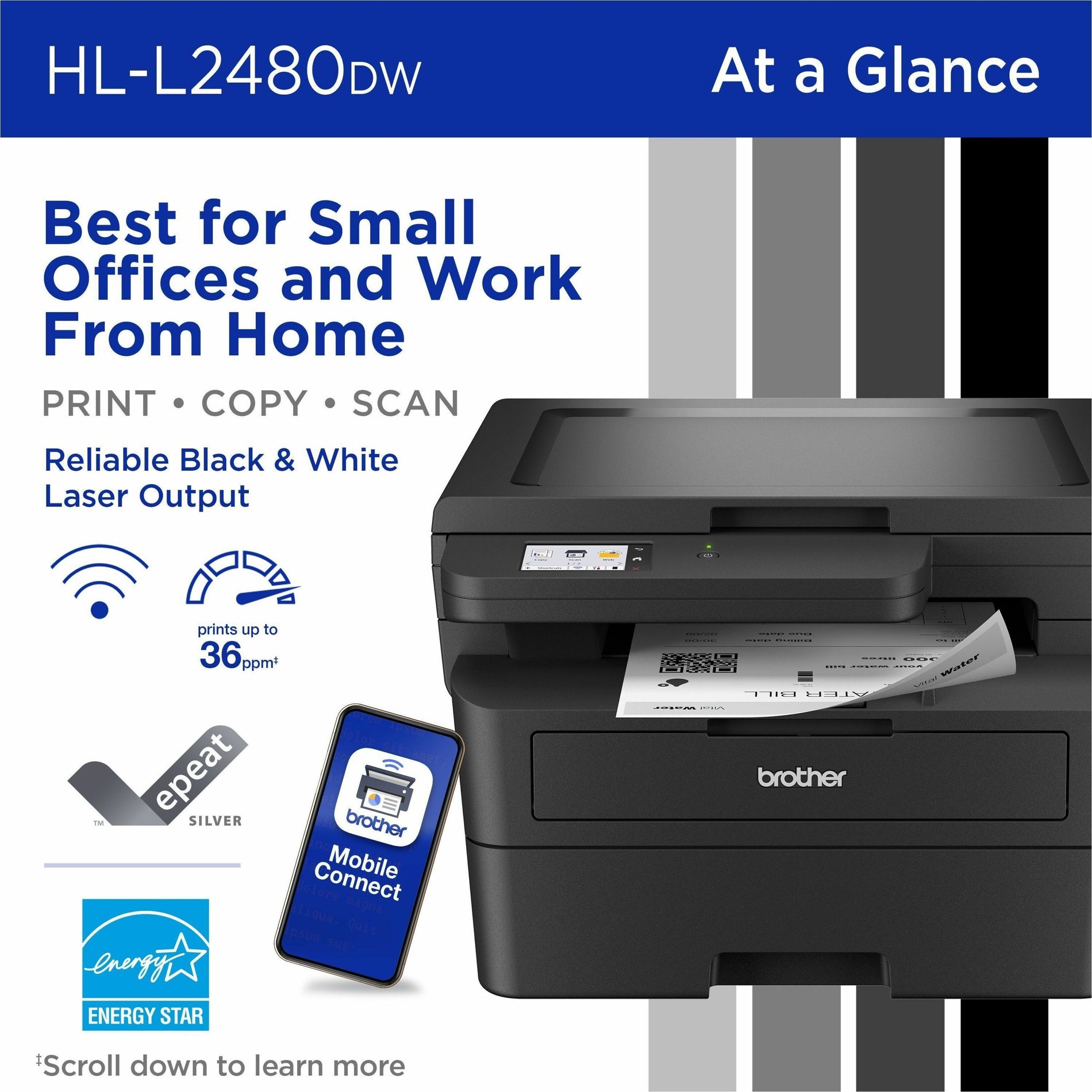 Brother (HLL2480DW) Multifunction Printers