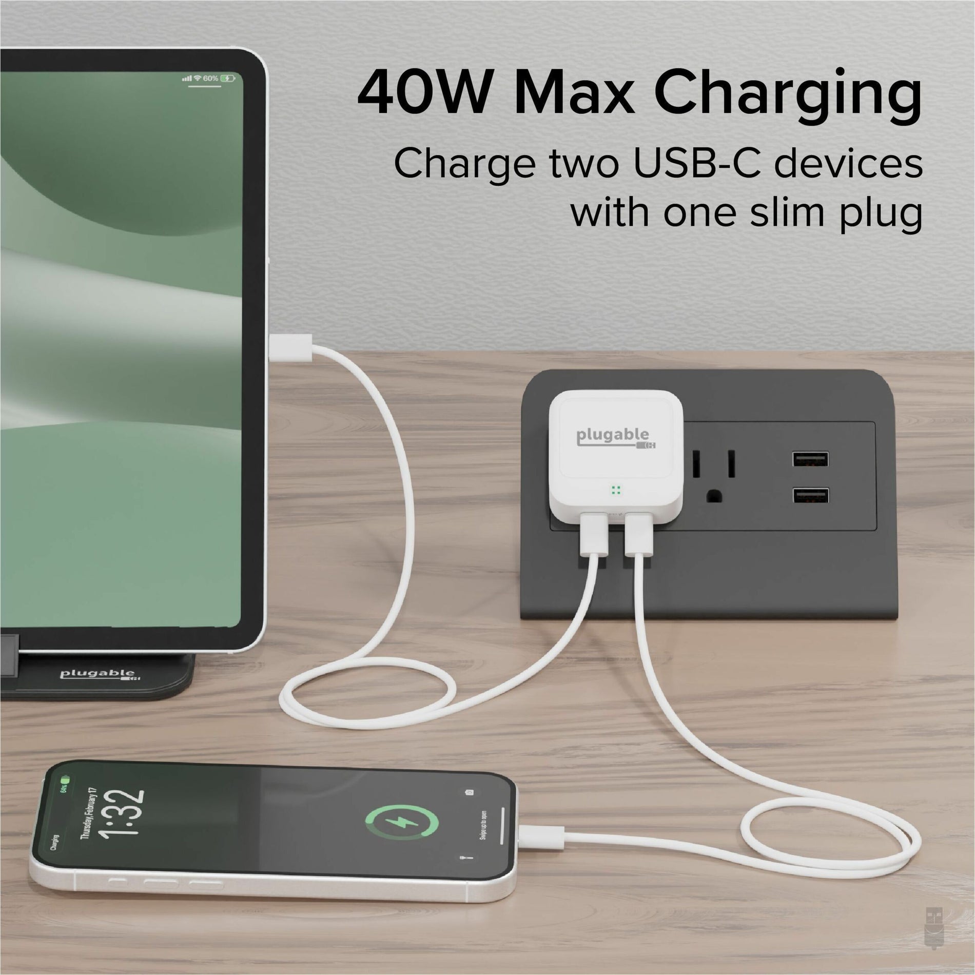 Plugable (PS40C2W) Chargers (PS-40C2W)