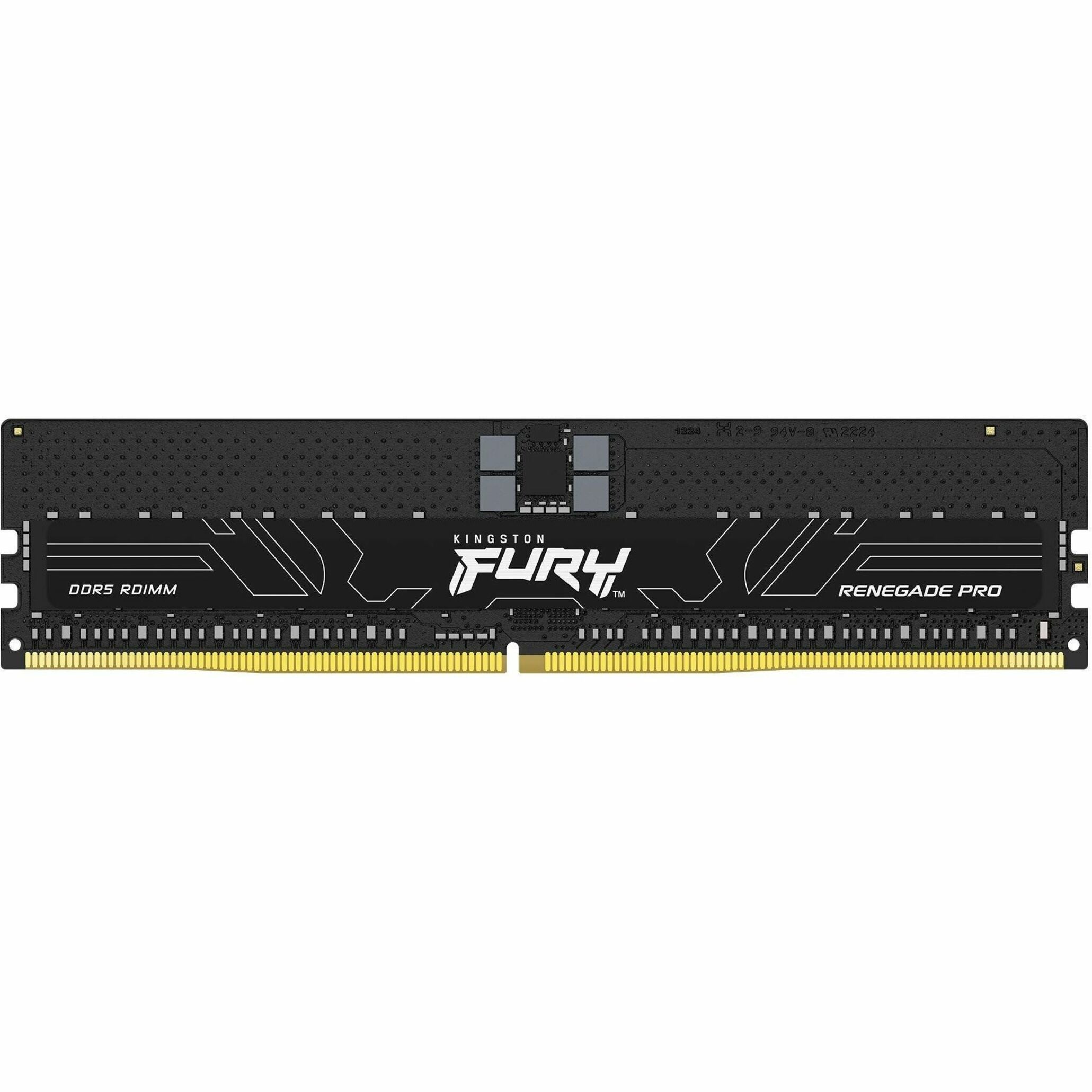 Detailed front view of Kingston FURY Renegade Pro DDR5 RAM module showing construction quality
