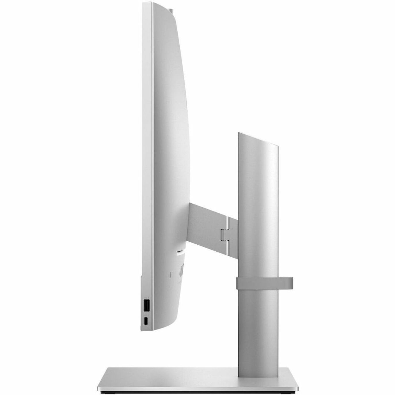 Side view of HP EliteOne 840 G9 showing height-adjustable stand and slim profile-alternate-image3
