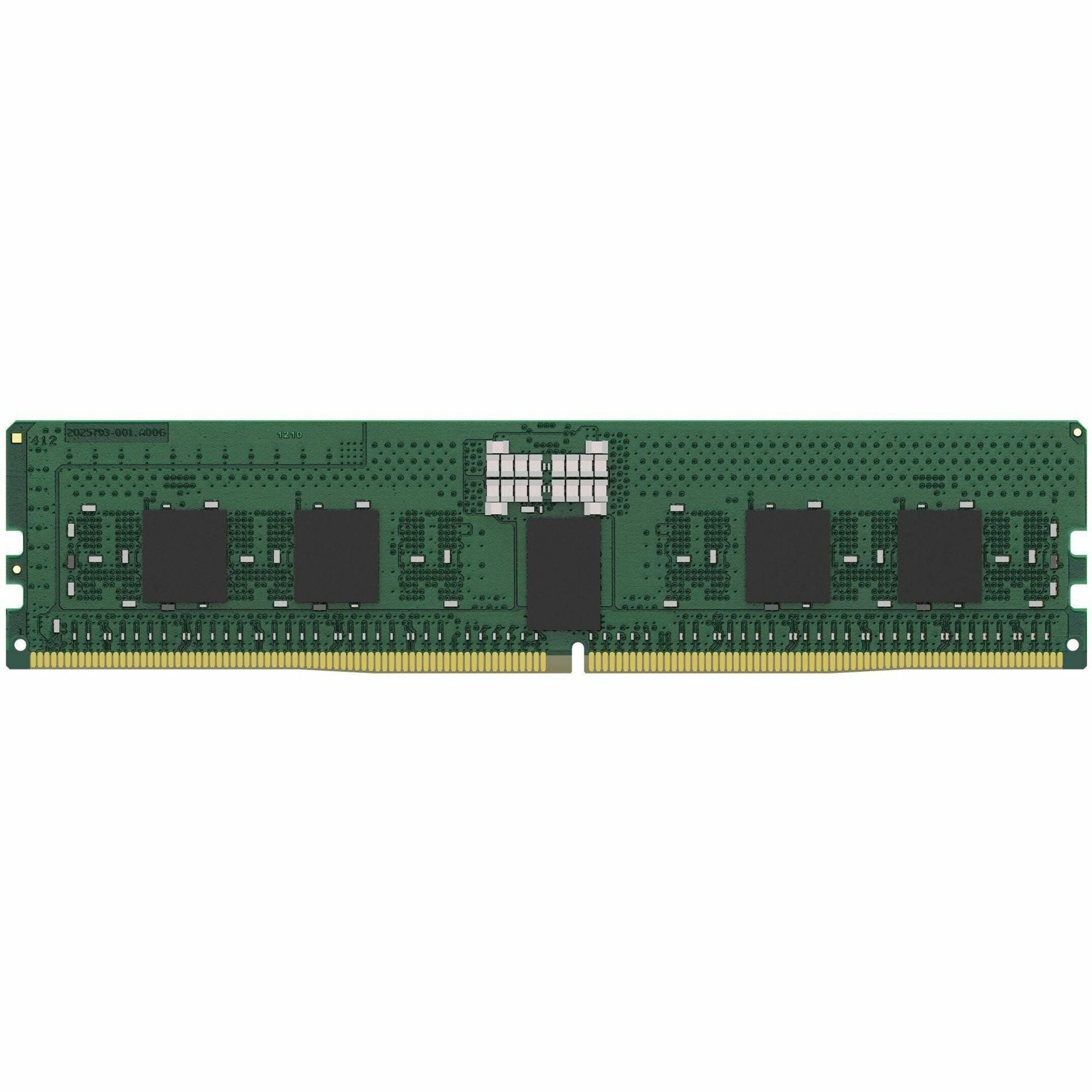 Kingston 32GB DDR5-5600 ECC Registered Server Memory Module with green PCB and black heat spreaders