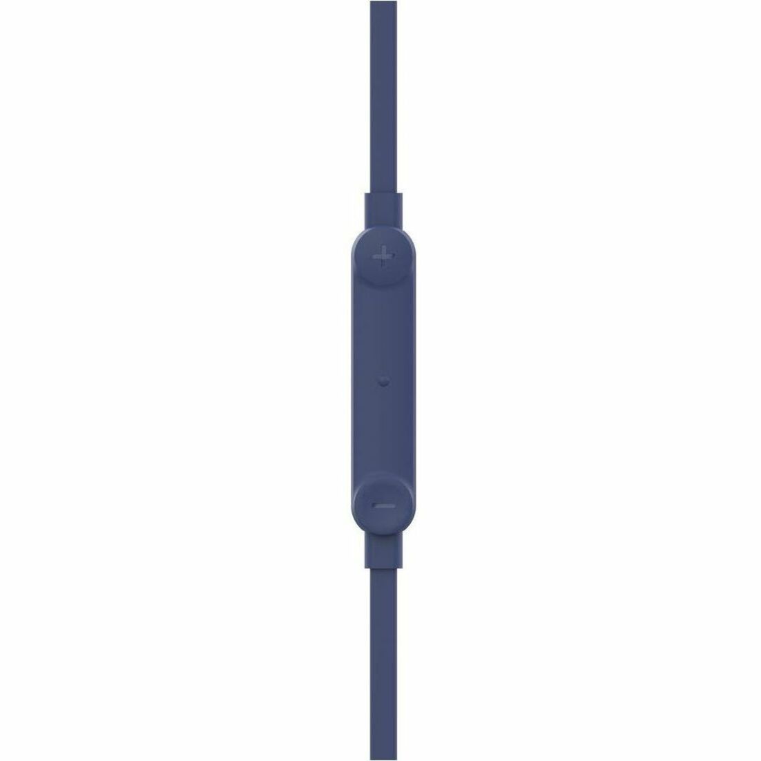 In-line volume control module on blue Belkin earbuds-alternate-image4