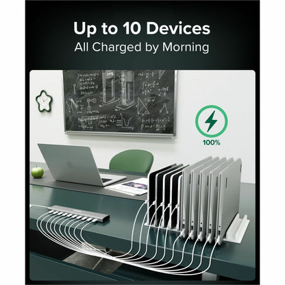 Classroom setup showing multiple devices charging with the PS-10CC hub-alternate-image7