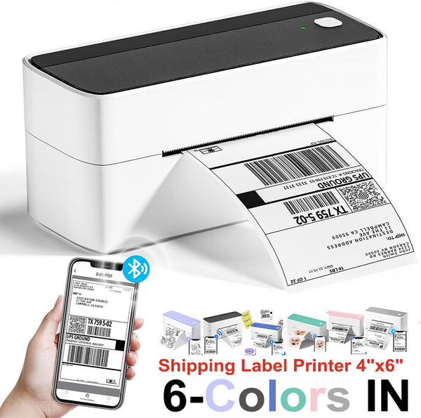 Bluetooth Thermal Shipping Label Printer 4x6 Label Marker Machine withholder lot
