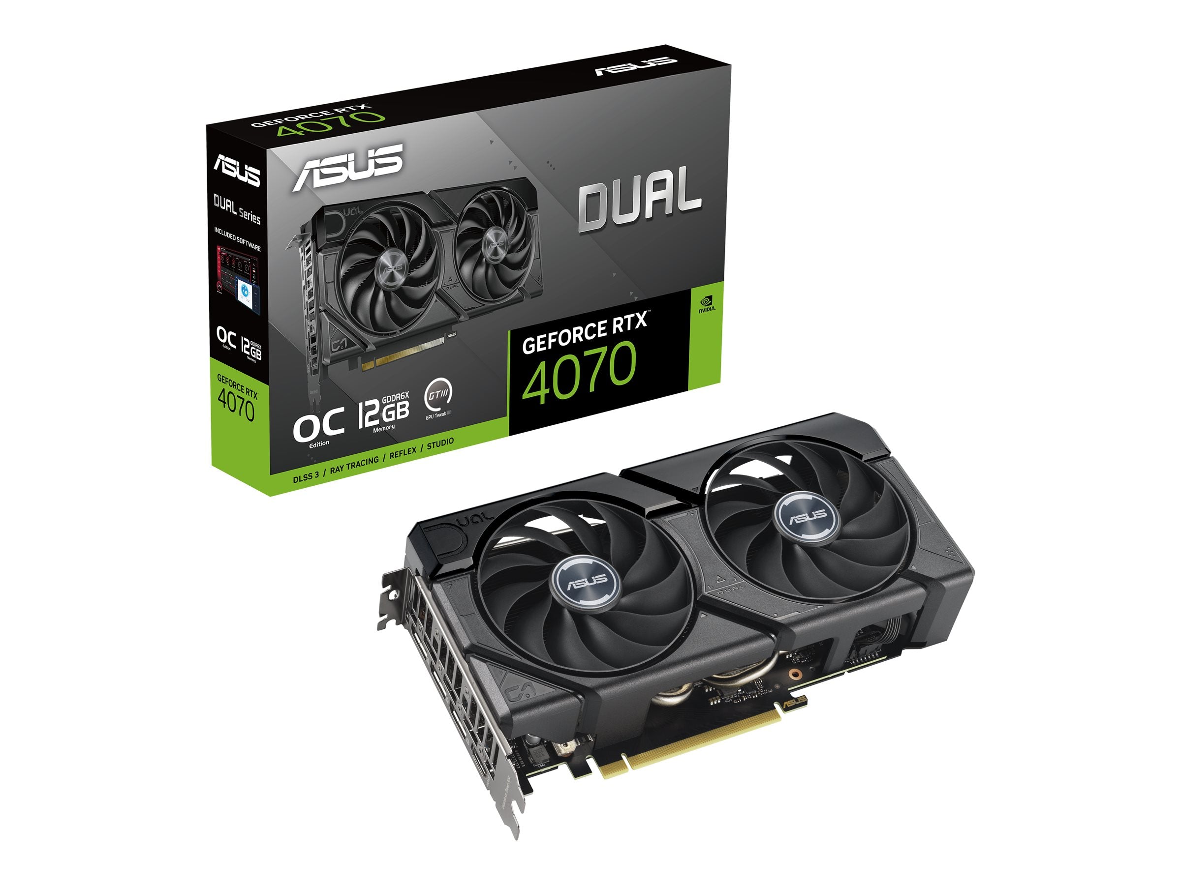 ASUS Dual GeForce RTX 4070 EVO OC Edition Graphics Card, 12GB