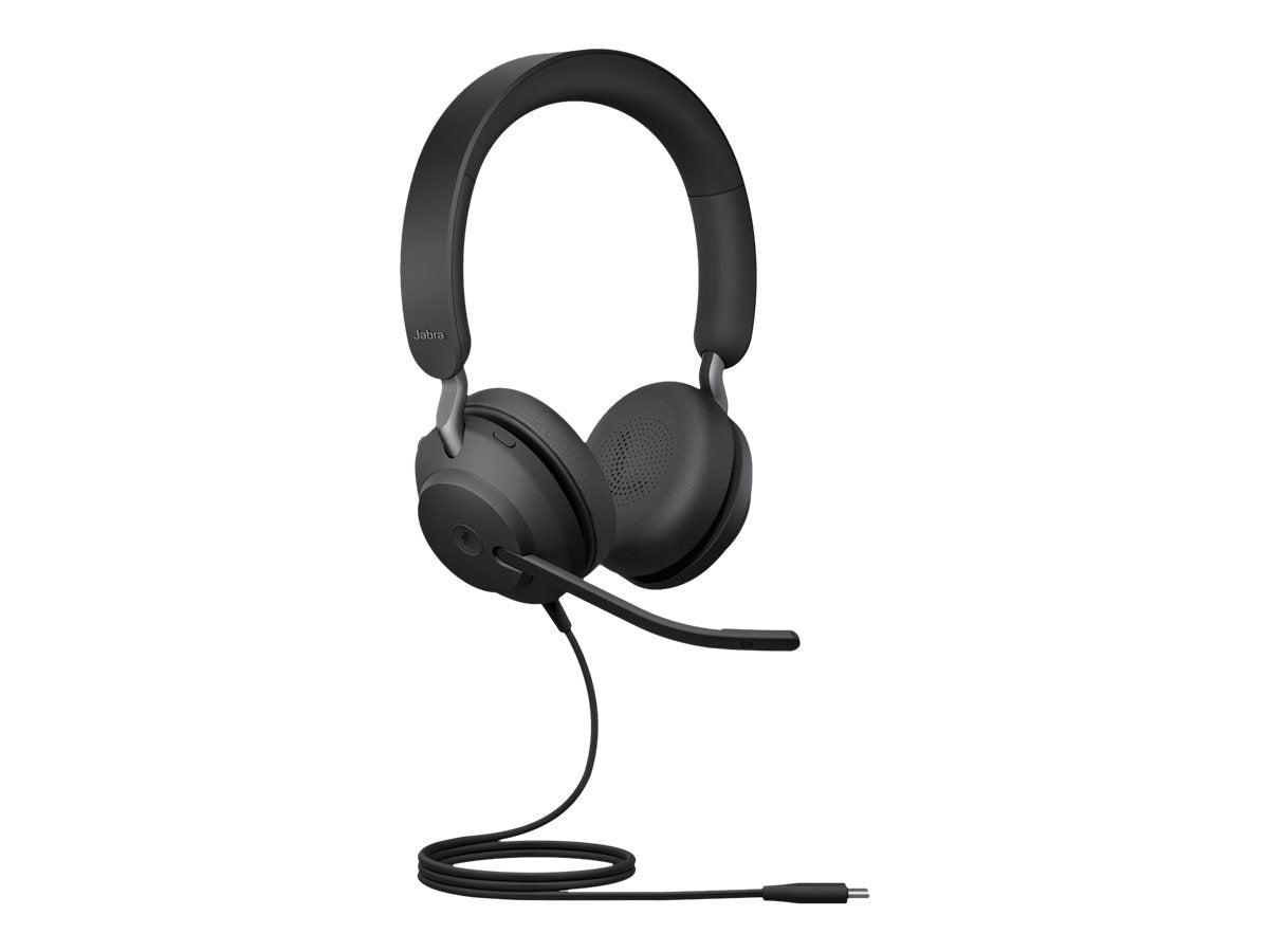 Jabra Evolve2 40 SE Binaural Wired Headset, USB Type C Connection, Stereo Sound Mode 24189-999-899 (1 Year Warranty)