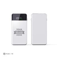 8000mAh QC 3.0 Fast Charge Portable Charger - White