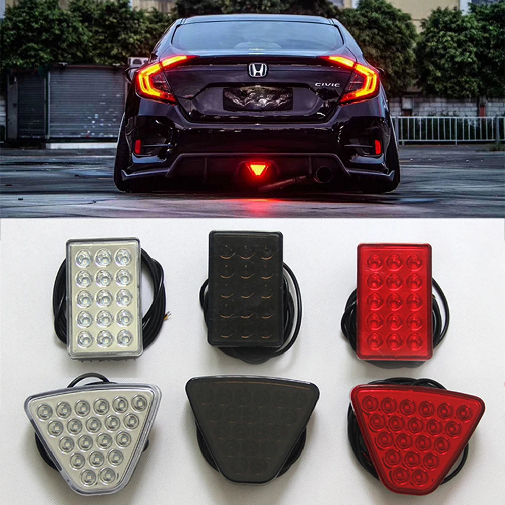 F1 Style LED Brake Pilot Lights, Rectangular and Triangular Shapes, Sl ...