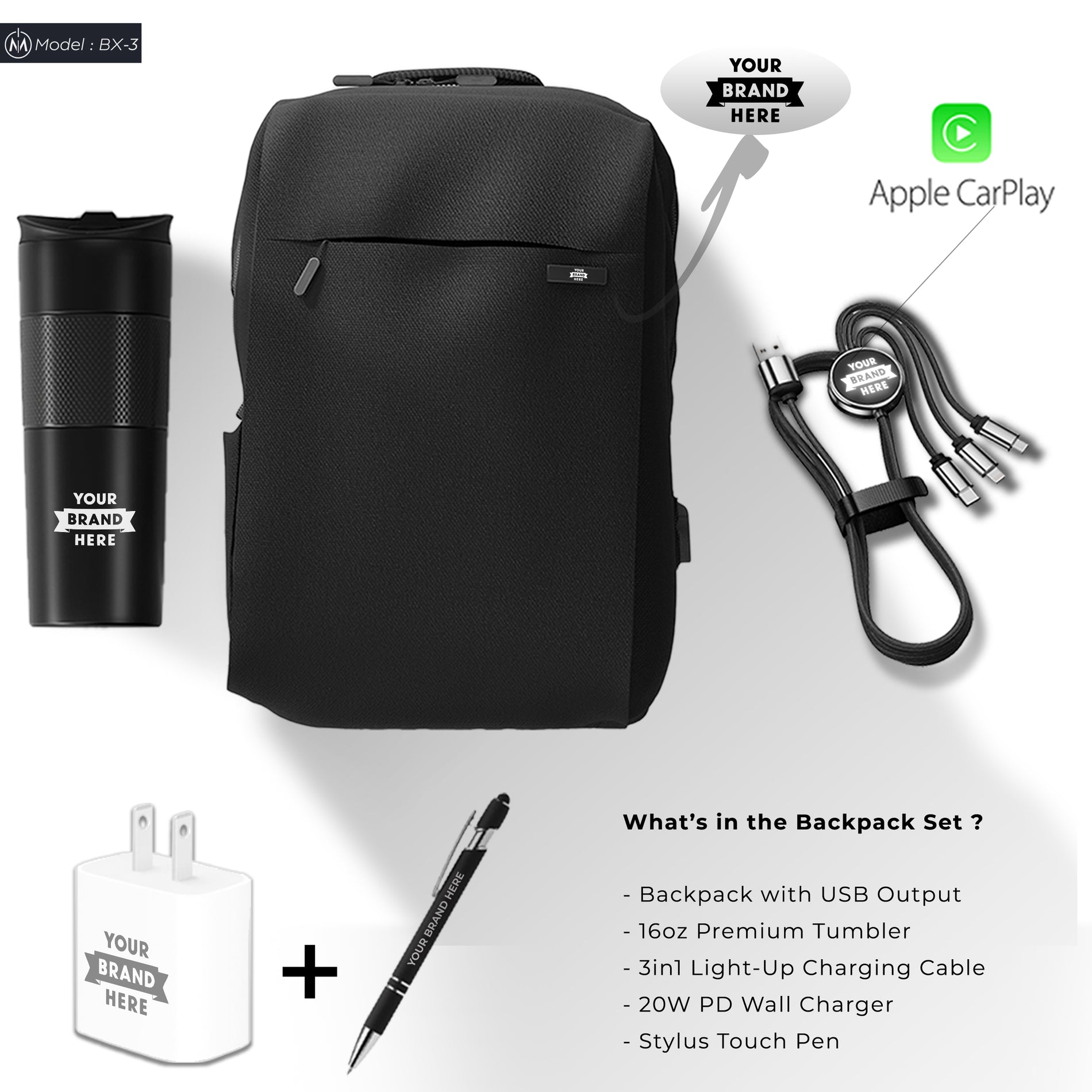 Corporate Gift Backpack Set BX-3