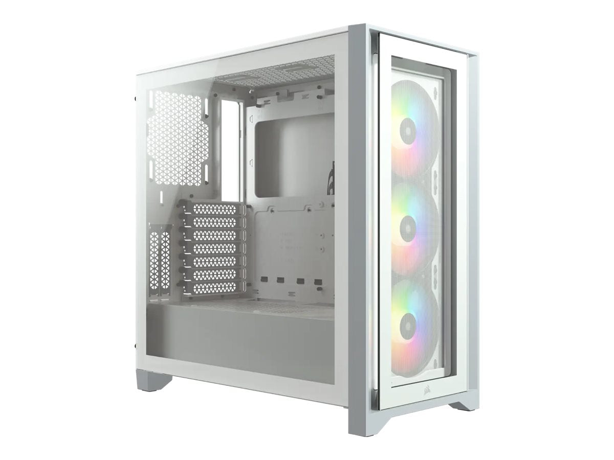 PCケース(自作PC用) CORSAIR iCUE 4000X RGB Corsair iCUE 4000X RGB Mid-Tower ATX Computer Case, White Tempered