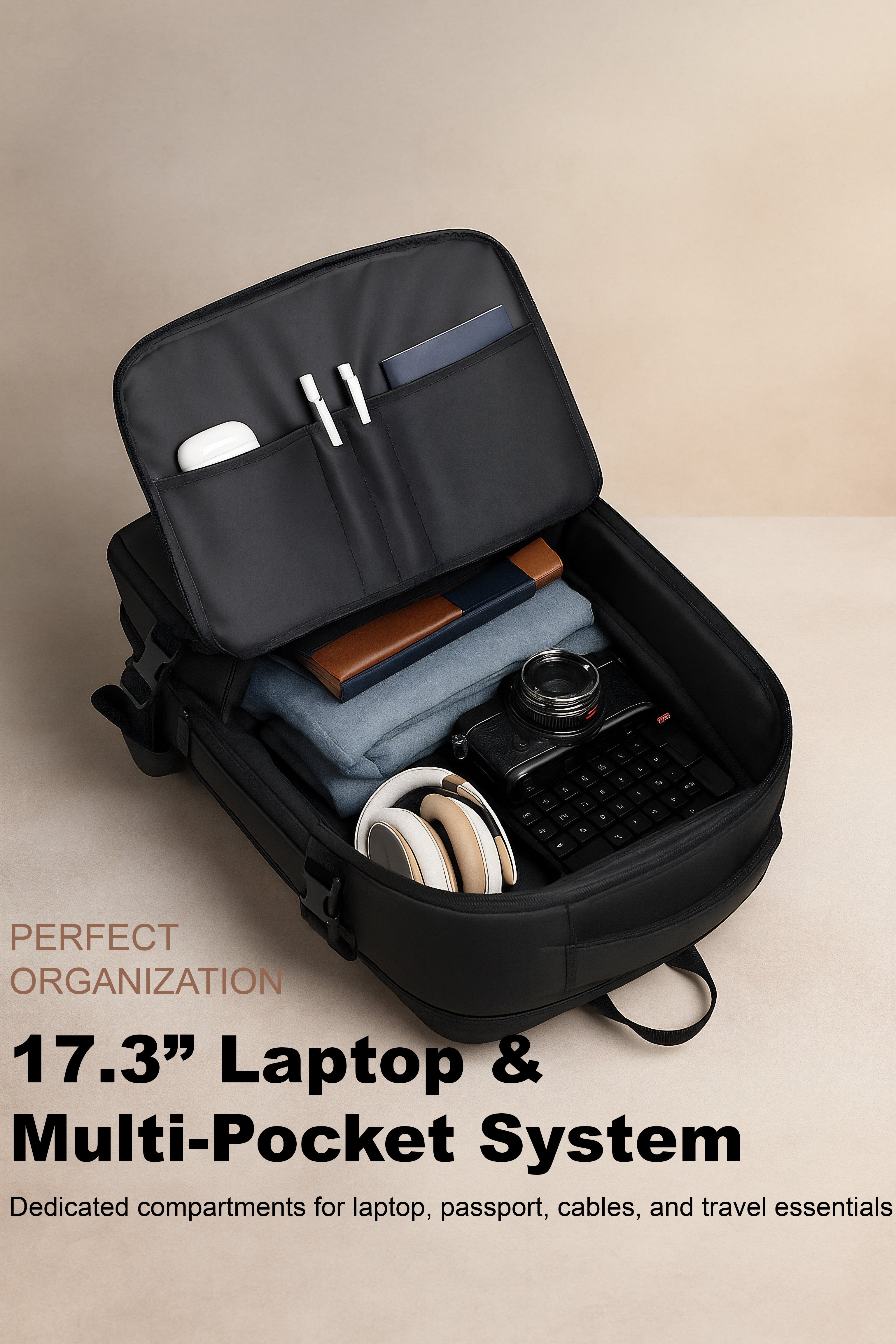 ANETRON Signature Expandable Travel Backpack Set with Smart