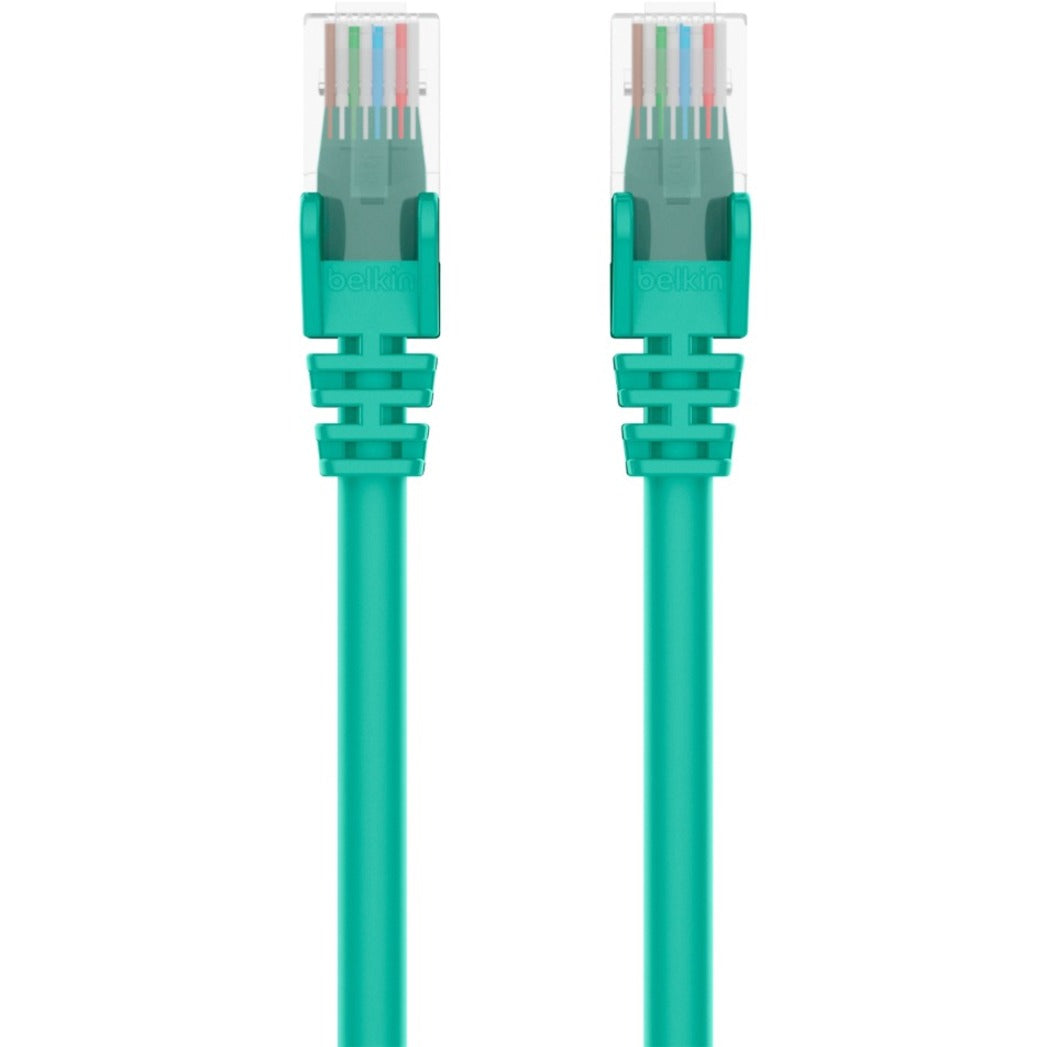 Belkin A3L791-15-GRN-S Cat5e Patch Cable, 15 ft, Premium Snagless Moldings