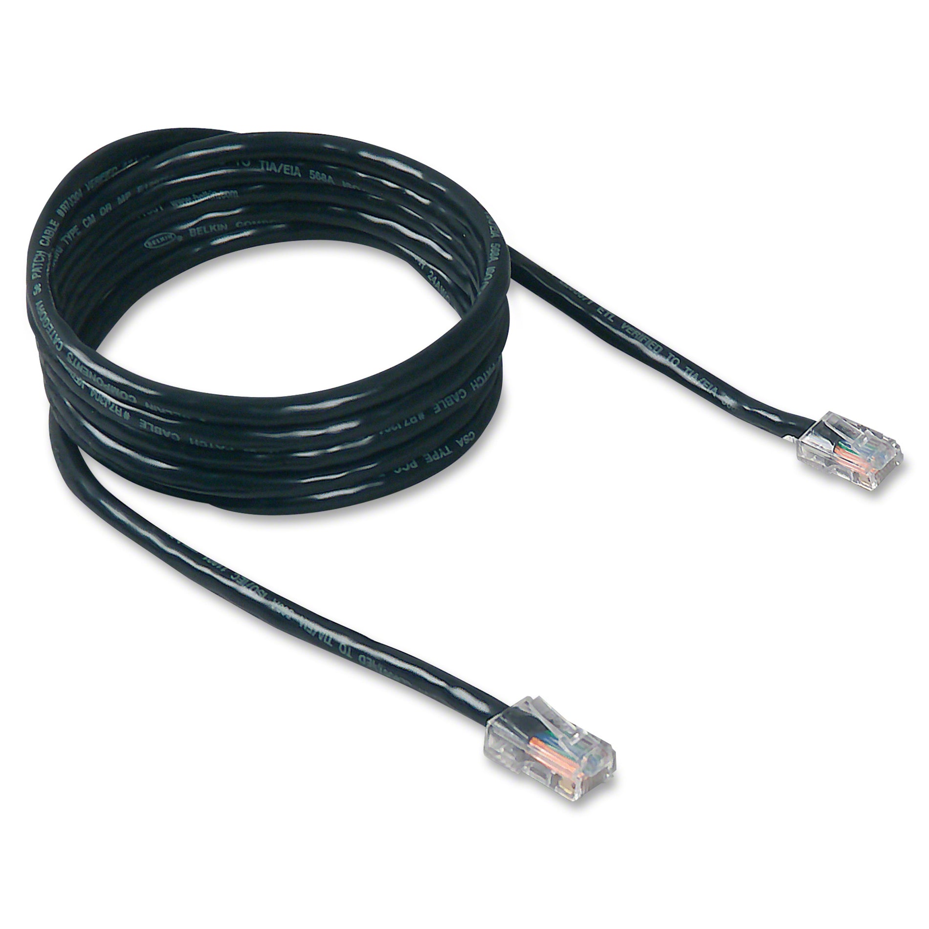 Belkin A3L791-03-BLK-S RJ45 CAT5e Snagless Patch Cable, 3 ft, Perfect for Home and Office Networks