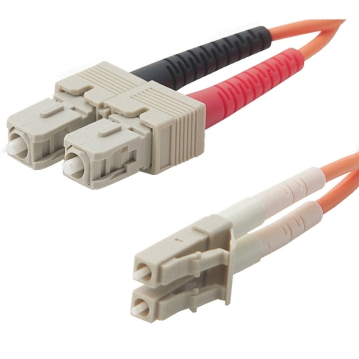 Belkin F2F202L7-01M Duplex Fiber Optic Patch Cable, 3.28 ft, SC to LC, Orange