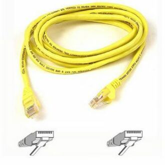 Belkin A3L791-10-YLW-S Cat5e Patch Cable, 10 ft, PowerSum Tested, Snagless Moldings, EIA/TIA-568 Certified