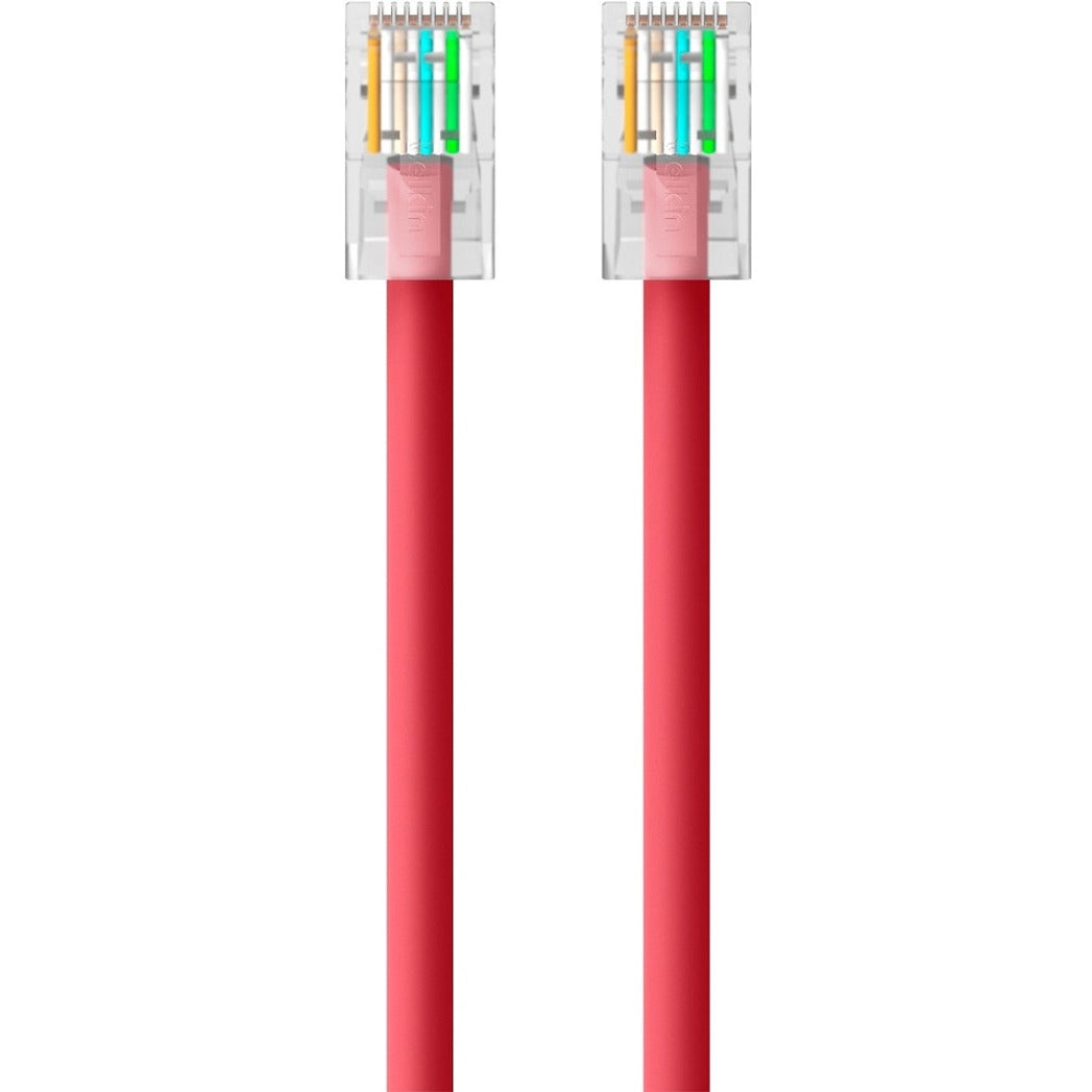 Belkin A3L791-25-RED RJ45 Category 5e Patch Cable, 25 ft, PowerSum Tested, Crimped