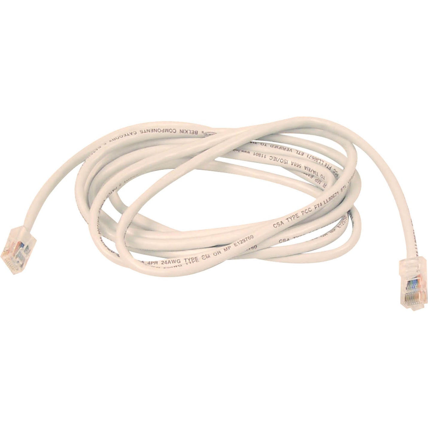 Belkin A3L791-14-WHT Cat5e Patch Cable, 14 ft, PowerSum Tested, EIA/TIA-568 Certified
