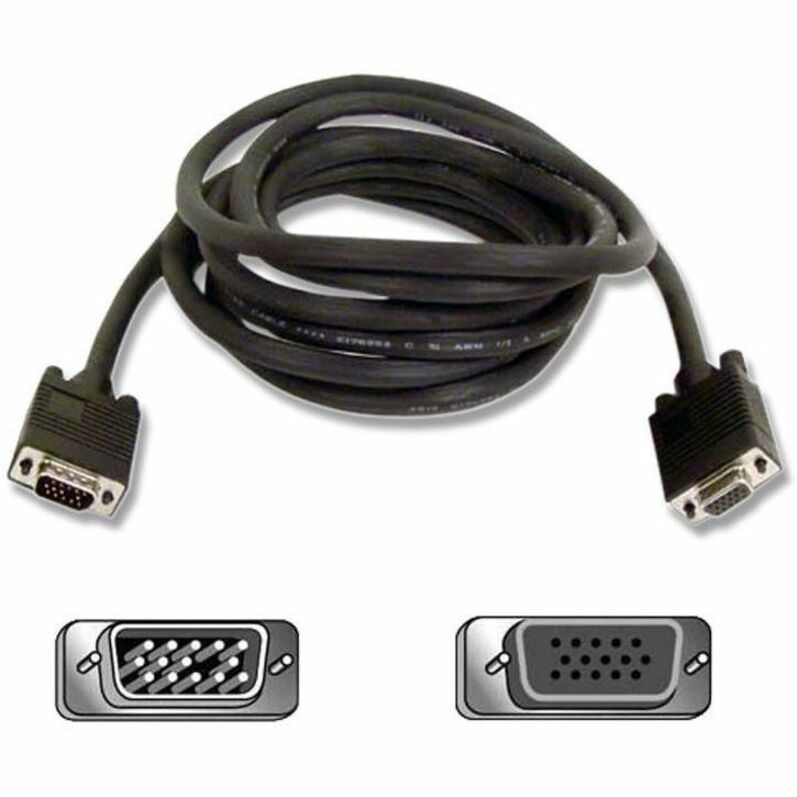 Belkin F3H981-10 SVGA Monitor Extension Cable, 10' Length, High Resolution Imaging, Noise-Free Signal