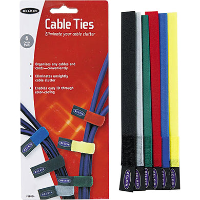 Belkin F8B024 Cable Ties 8 Inch - Black, 1 Pack - Hook-and-loop Cable –  Network Hardwares