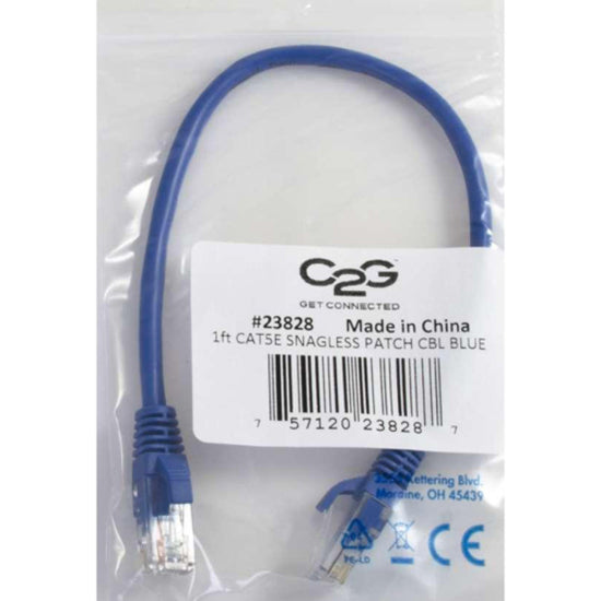 C2G 15188 5ft Cat5e Unshielded Ethernet Cable, Blue, Lifetime Warranty