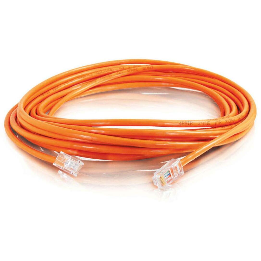 C2G 24494 3 ft Cat5e Non Booted Crossover UTP Unshielded Network Patch Cable, Orange