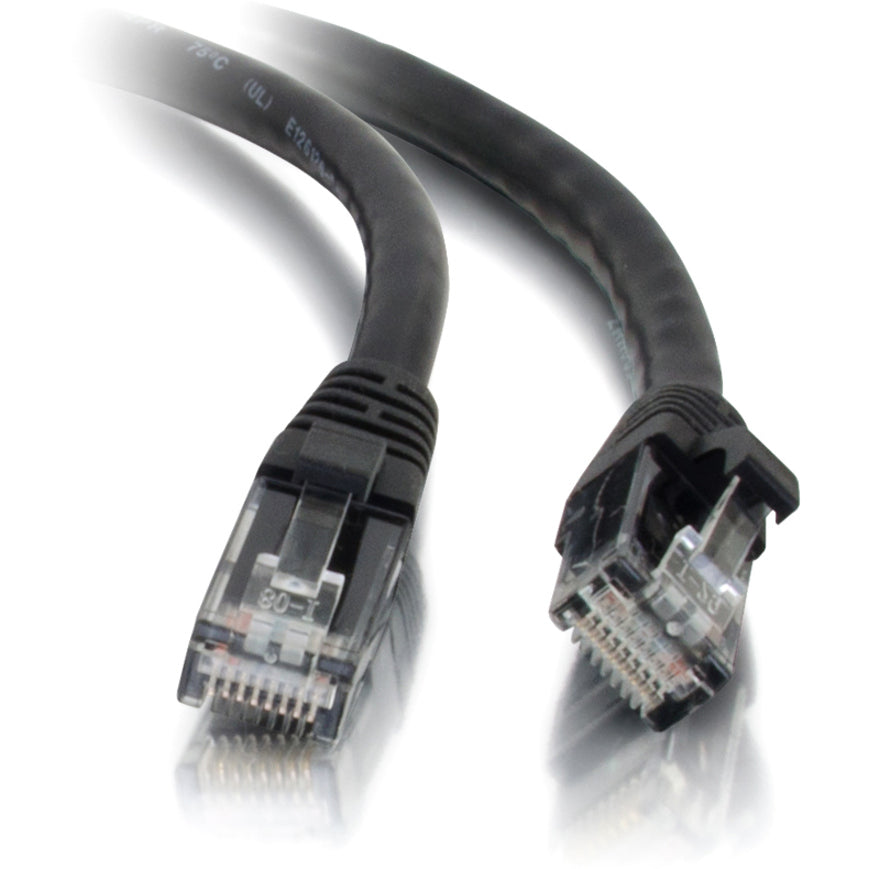 C2G 15222 25ft Cat5e Unshielded Ethernet Cable - Cat 5e Network Patch Cable - BLK, Molded, Snagless, Copper Conductor