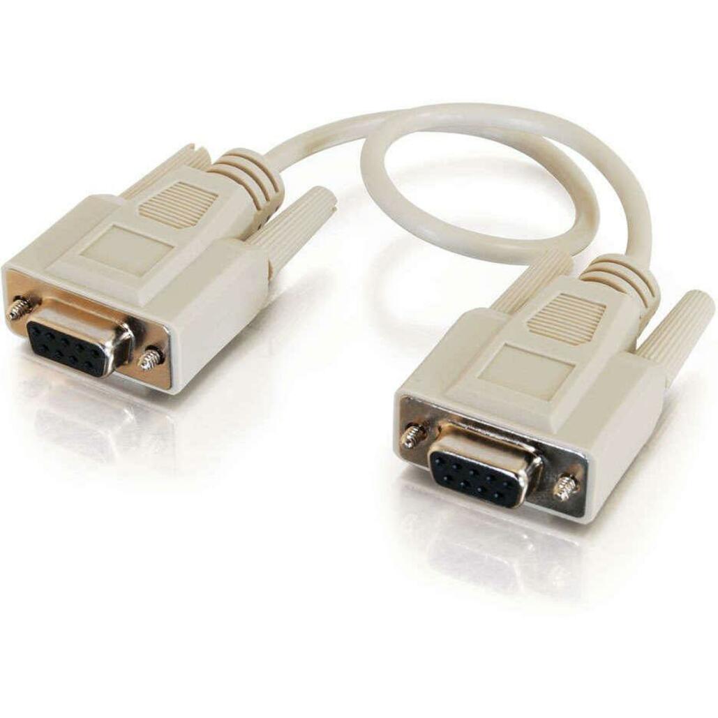 C2G 03046 Serial DTE/DCE Cable, 15ft DB9 F/F Null Modem Cable Beige