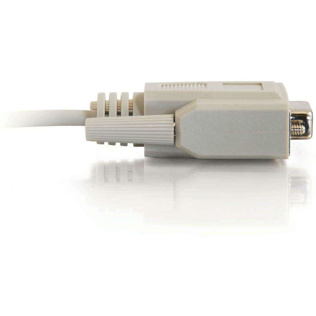 C2G 03046 Serial DTE/DCE Cable, 15ft DB9 F/F Null Modem Cable - Beige