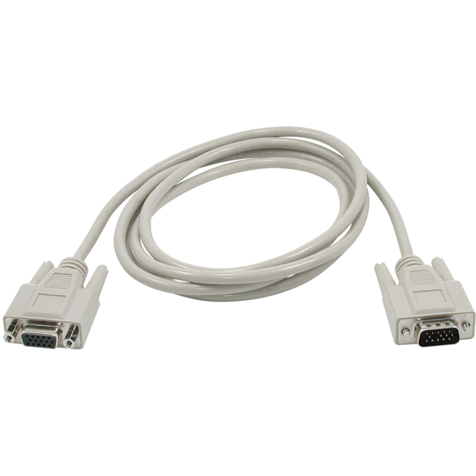 C2G 02717 Monitor Extension Cable, 6ft SVGA M/F, Foil Shielded, Beige