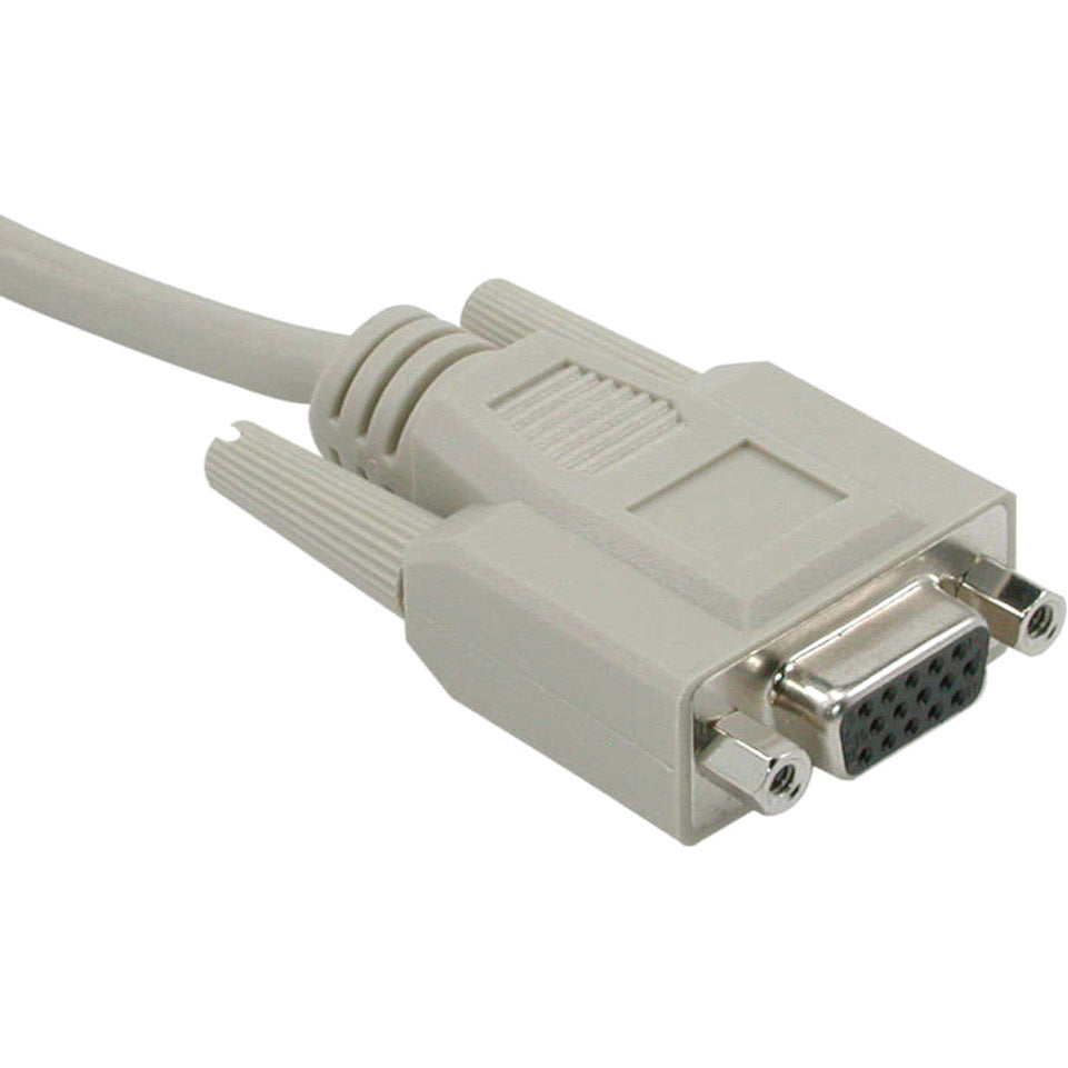 C2G 02717 Monitor Extension Cable, 6ft SVGA M/F, Foil Shielded, Beige