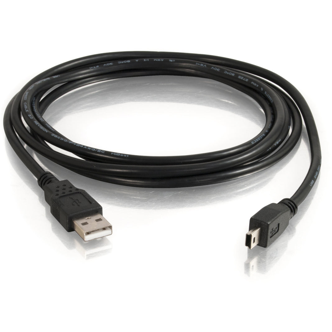 C2G 27005 6.6ft USB A to USB Mini B Cable - M/M, Plug & Play, 480 Mbit/s Data Transfer Rate
