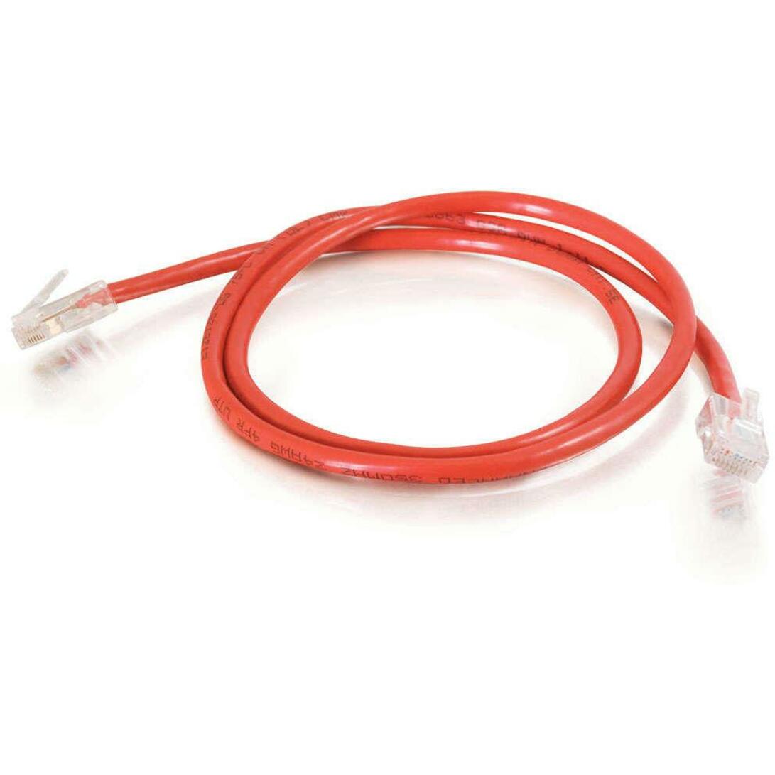 C2G 26709 25 ft Cat5e Non Booted Crossover UTP Unshielded Network Patch Cable - Red
