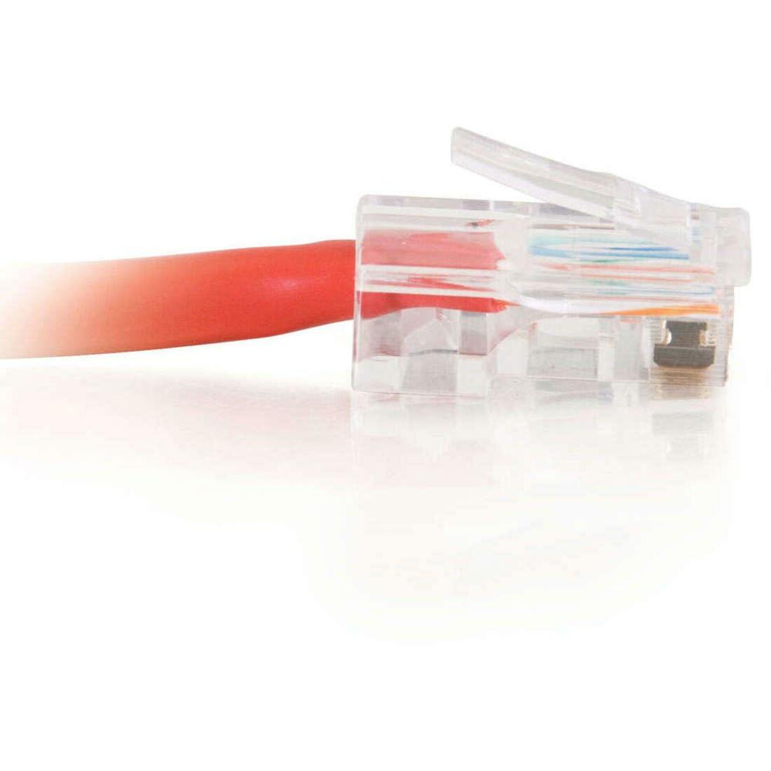 C2G 26709 25 ft Cat5e Non Booted Crossover UTP Unshielded Network Patch Cable - Red