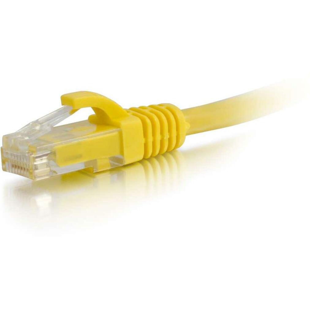 C2G 15216 25 ft Cat5e Snagless UTP Unshielded Network Patch Cable - Yellow, Lifetime Warranty