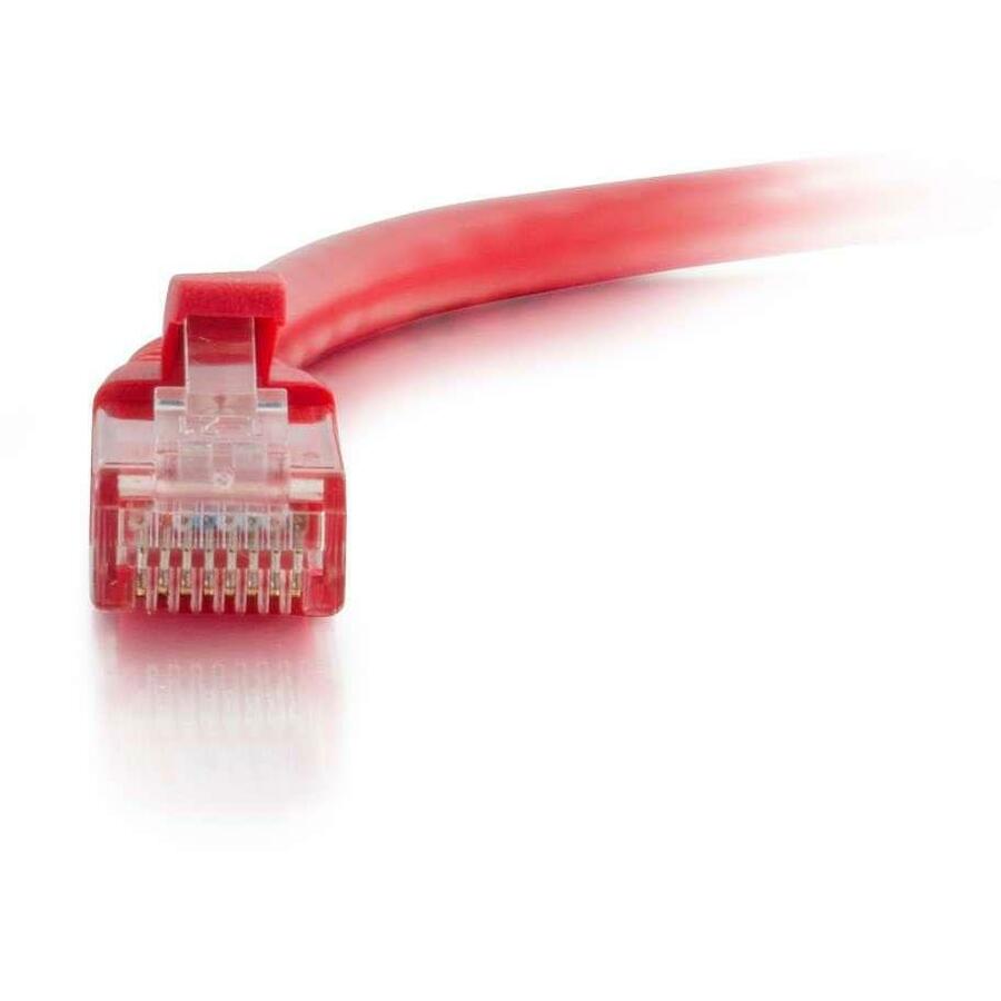 C2G 27186 50ft Cat6 Unshielded Ethernet Cable - Red, Network Patch Cable