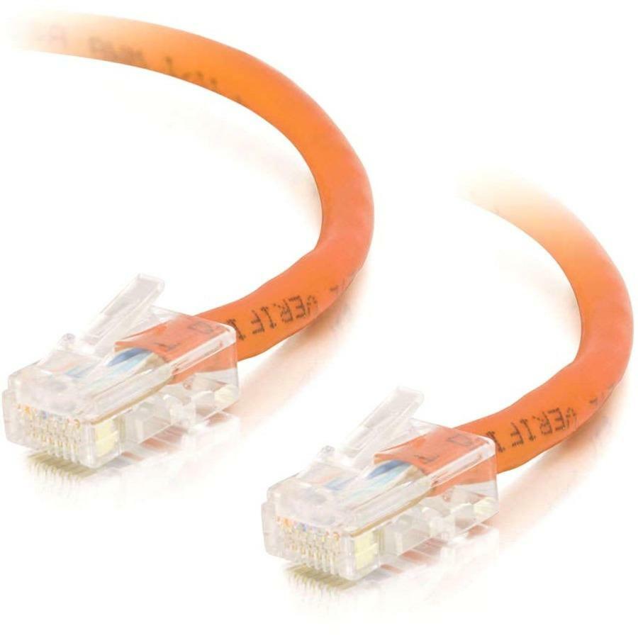 C2G 24515 25 ft Cat5e Non Booted Crossover UTP Unshielded Network Patch Cable, Orange
