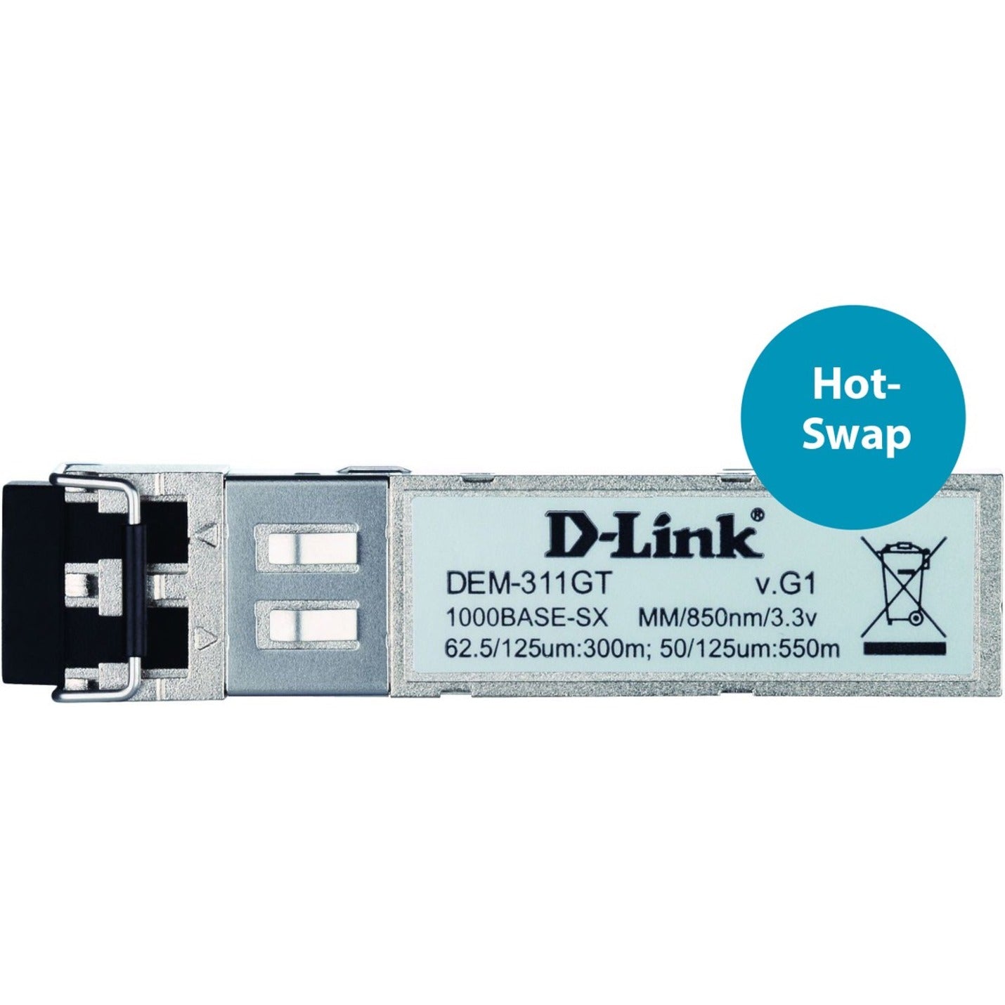 D-Link DEM-311GT 1000Base GBIC - 1000Base-SX, Multi-mode Fiber, 1804.46 ft Distance Supported