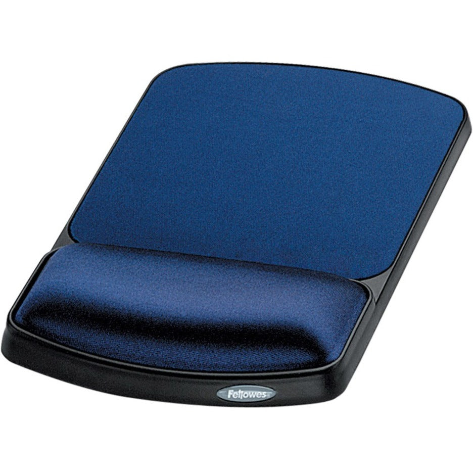 Fellowes 98741 Gel Wrist Rest and Mouse Rest, Sapphire/Black - Pressure Reliever, Ergonomic, Durable, Soft, Non-skid Base