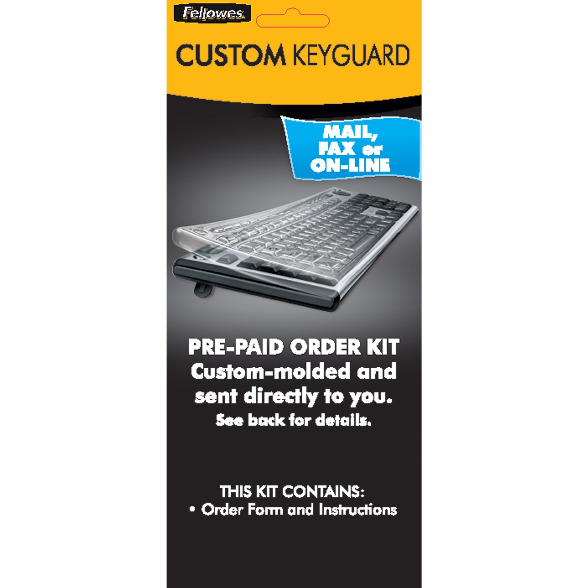 Fellowes 99680 Antimicrobial Custom Keyguard Cover Kit, Tear Resistant, Grime Resistant, Easy to Clean, Snug Fit