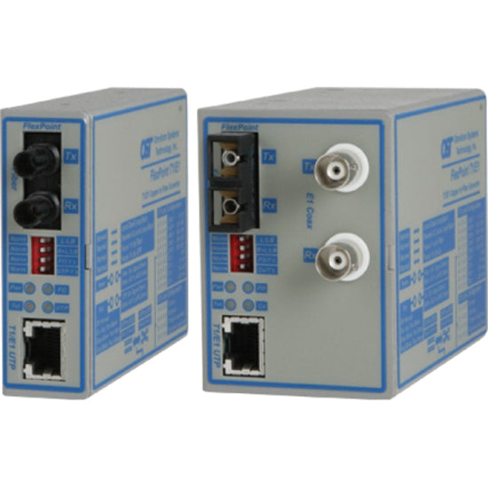 Omnitron Systems Media Converter T1/e1 Utp/fiber Smf St 28km Rj W/ps Flexpoint T1 (4473-1)