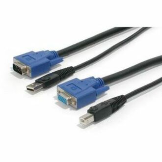 StarTech.com SVUSB2N1_15 15 ft 2-in-1 Universal USB KVM Cable, Lifetime Warranty, Copper Conductor