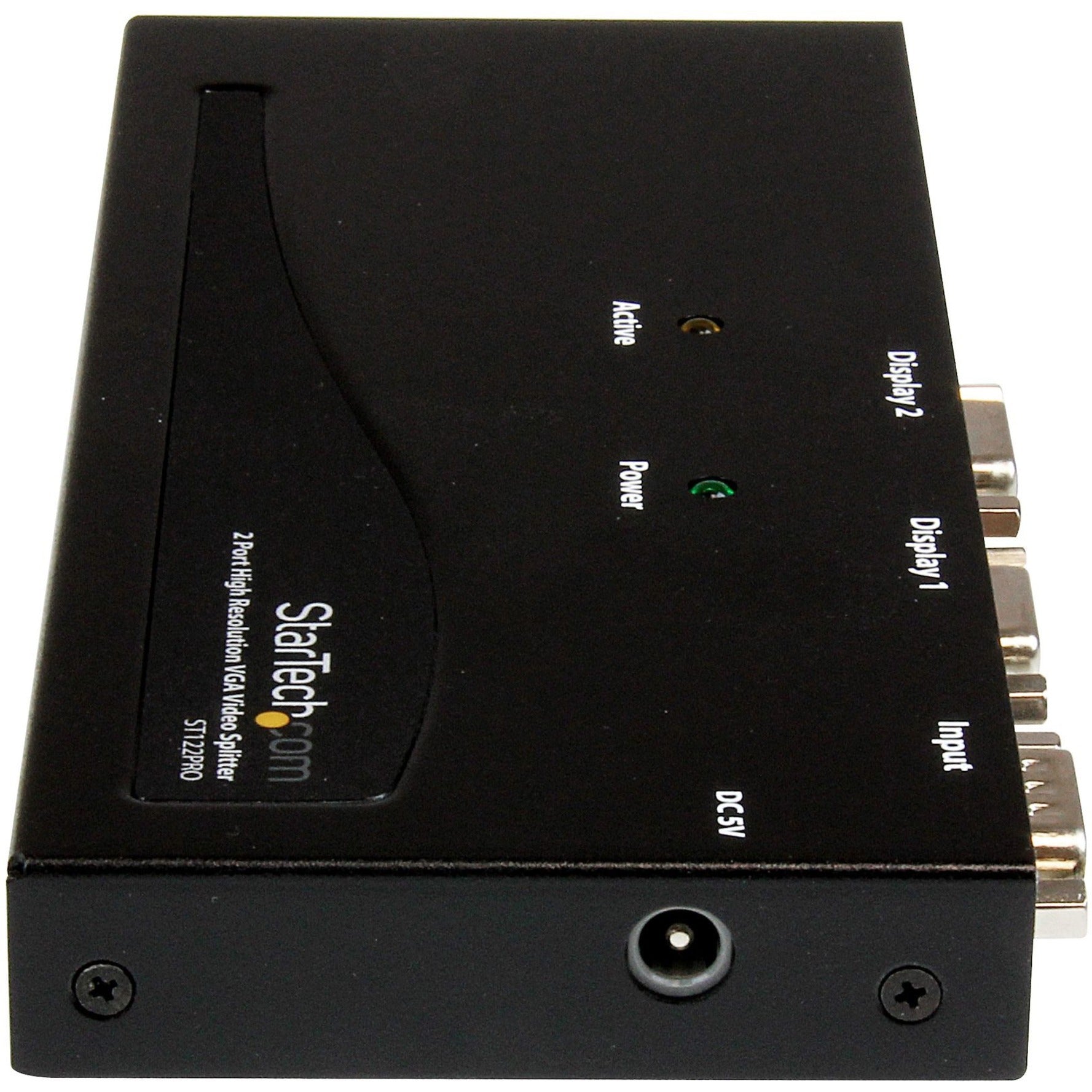 StarTech.com ST122PRO 2 Port High Resolution VGA Video Splitter - 350 MHz, Simultaneous Displays on 2 Monitors