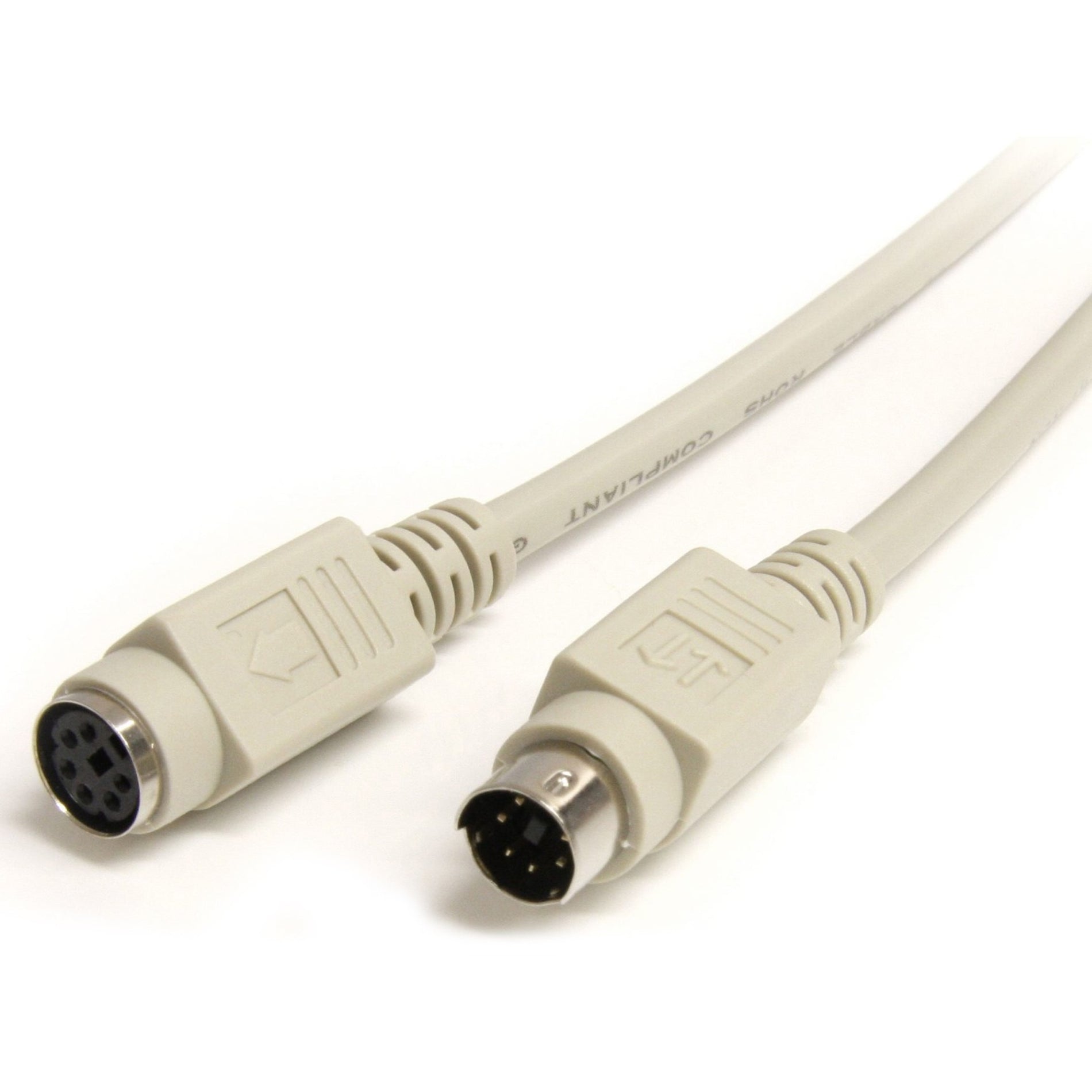 StarTech.com KXT102 PS/2 Keyboard/Mouse Extension Cable, 6 ft, Copper Conductor, Beige